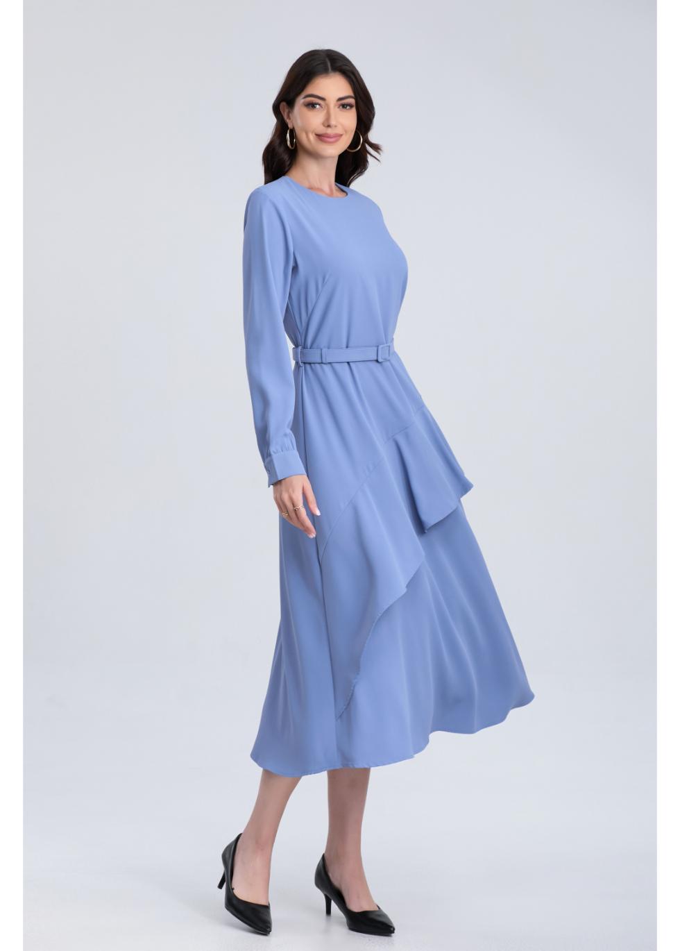 Blue Wave Midi Dress