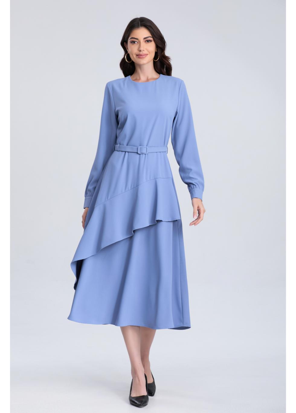 Blue Wave Midi Dress